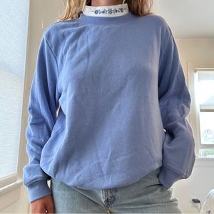 Double Collar Vintage Crewneck
